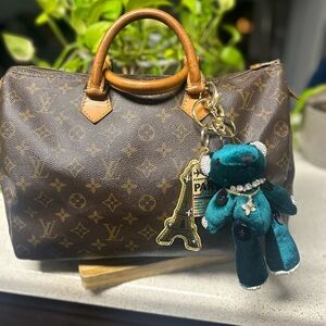 Louis Vuitton Speedy 35 Monogram Handbag ( charm not included)